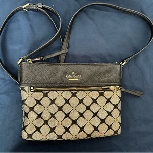 Kate Spade black and gold crossbody purse